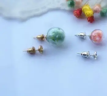 

1000sets 6mm /8mm Blank/Base Earrings ,Earring Studs & Earring back stopper Bullet shape Ear Post Plug stud Jewelry Findings