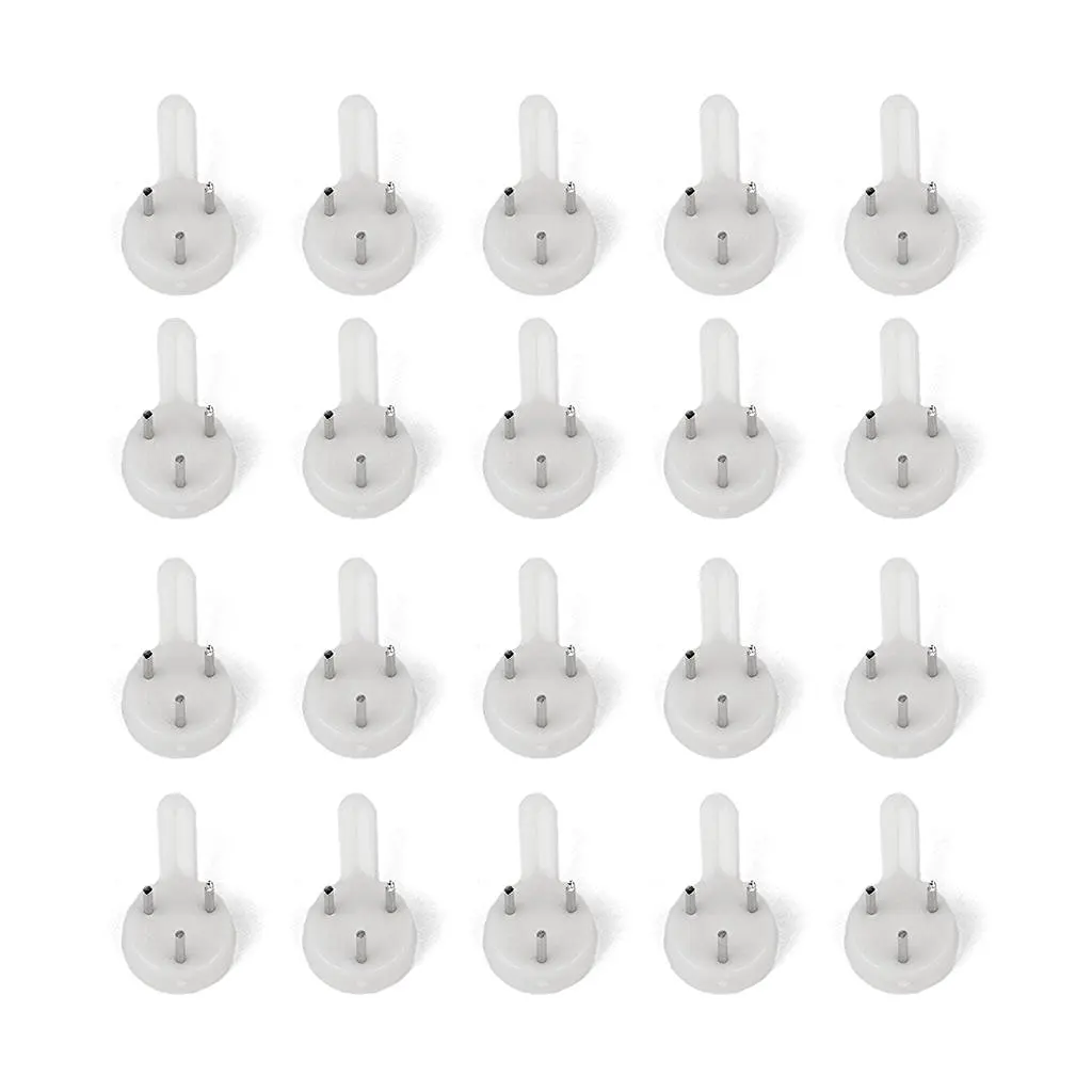 20 pcs plastic heavy wall picture frame hooks hangers 3 pin small white