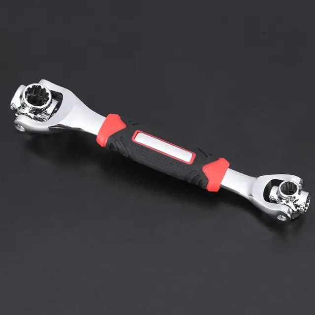 Toma de herramientas 48 en 1 Llave de Tigre, funciona con pernos Spline Torx, 360 grados, 6 puntos, universal, para reparación de automóviles, 25cm Toma de herramientas 48 en 1 Llave de Tigre, funciona con pernos Spline Torx, 360 grados, 6 puntos, universal, para reparación de automóviles, 25cm