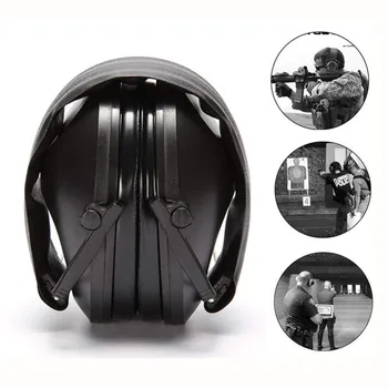 

Anti Noise Ear protector Tactical Shooting Earmuff Adjustable Foldable Snore Earplugs Soft Padded Noise Canceling Headset