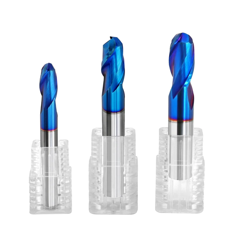 

HRC65 2 Flutes Ball Nose Milling Cutter for Steel Copper Carbide Tungsten Cutters CNC Tool Alloy Coating End Mill Endmillings