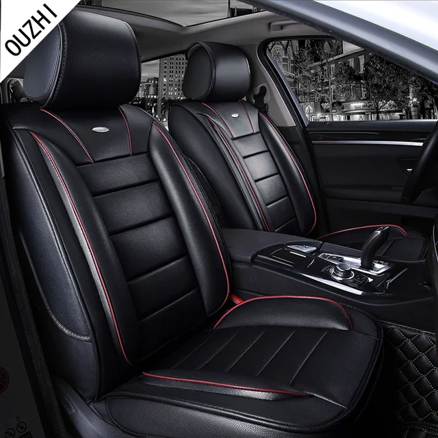 Brown/Beige/Red/Black brand designer Luxury pu leather Car Seat Cover