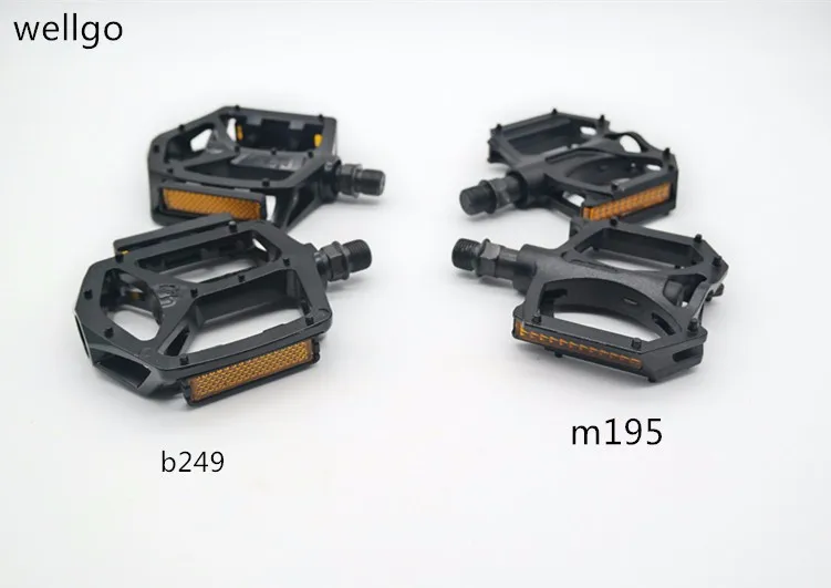 Подлинная веллго алюминиевый сплав m195 b249 Сверхлегкая велосипедная педаль Cr-mo стальная оправка двойной DU подшипник оси дорожный горный велосипед
