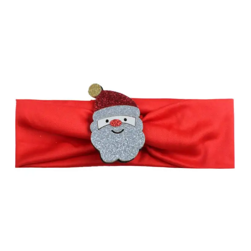 Эластичная Рождественская растягивающаяся повязка на голову с цветочным рисунком для маленьких детей, подарок для фотосессии, повязка на голову, аксессуары для волос, головной убор, Рождественский ободок