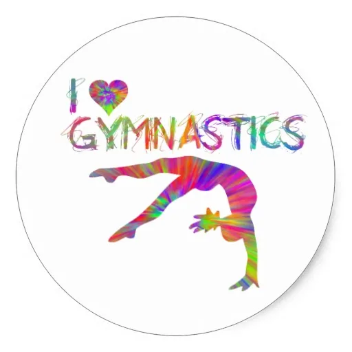 Download 3.8cm I Love Gymnastics Tie Dye Shirts Bags Stickers etc ...