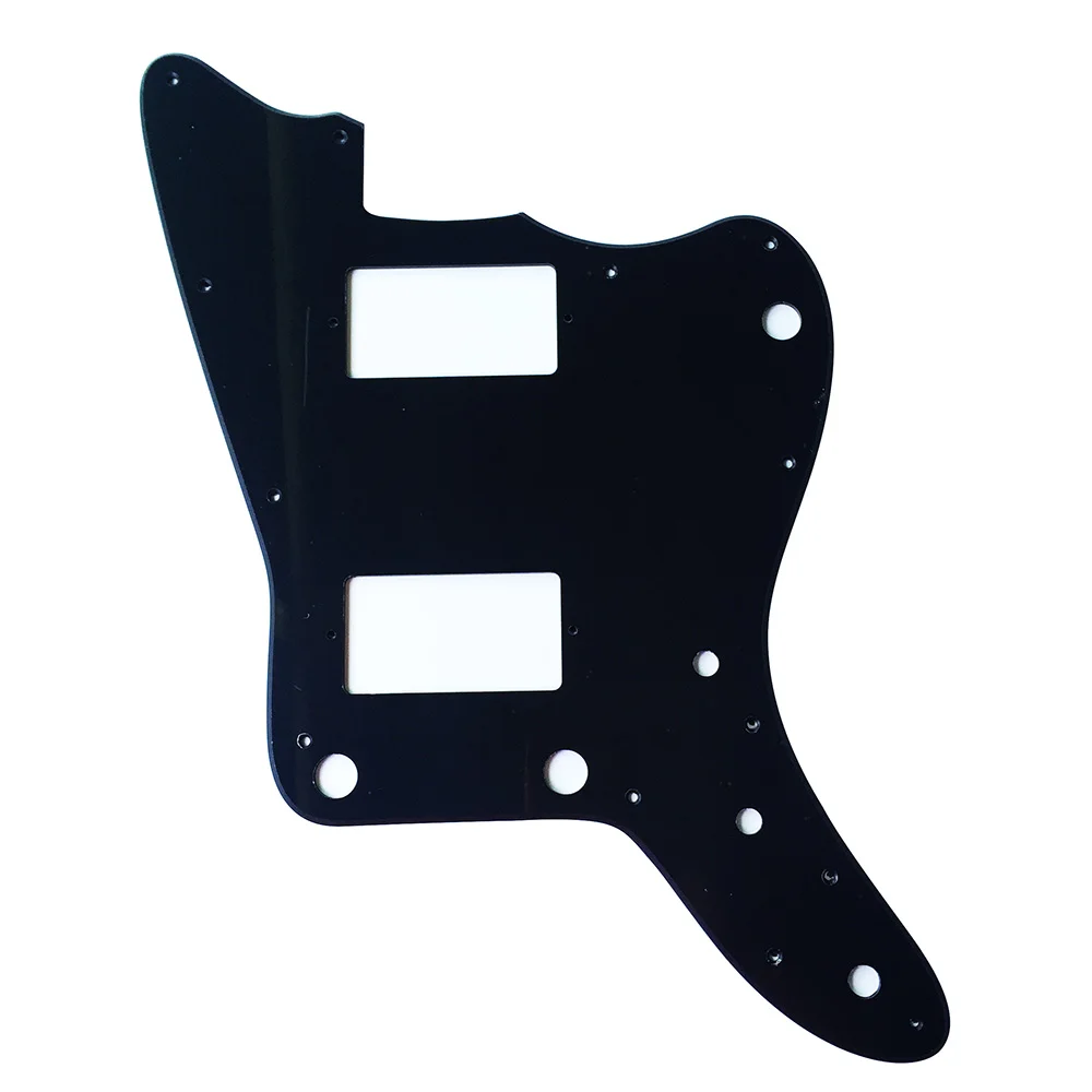 

Pleroo Custom Guitar pickgaurd - For MIJ Jazzmaster Guitar Pickguard with PAF Humbucker, 1 Ply Black