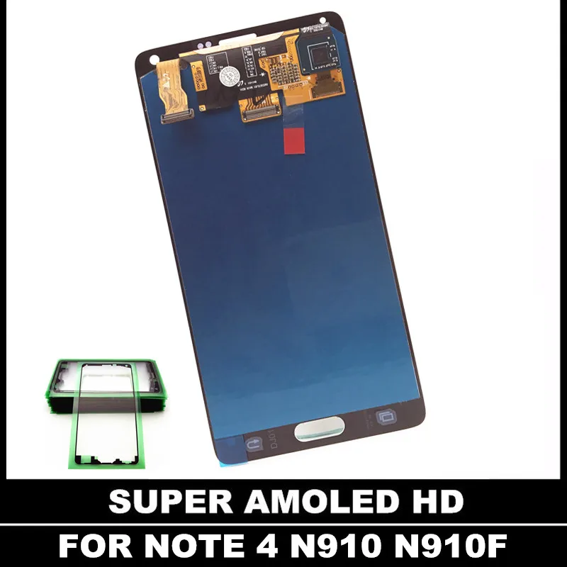 

AMOLED Phone LCD For Samsung Galaxy Note 4 N910 N910A N910F Note4 LCDS Display Touch Screen Digitizer Assembly Free Sticker