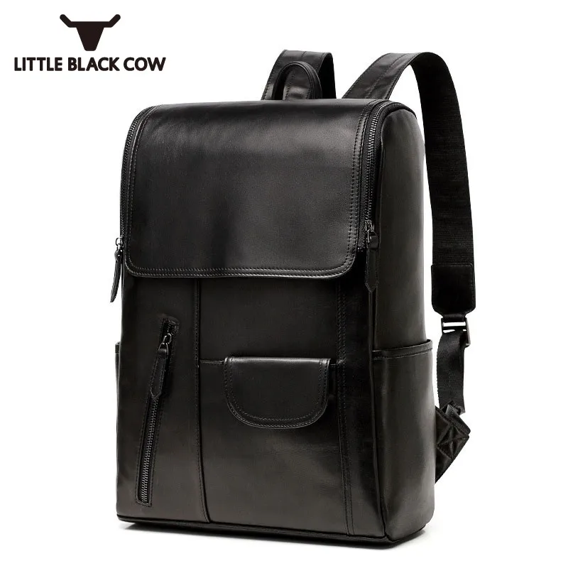 High Quality Luxury Mens Backpack British Style Genuine Leather Backpacks Business Laptop ...