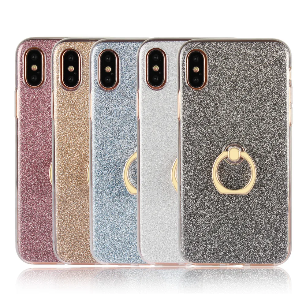 

For IPhone 6 6S Case Bling Glitter Crystal Sequins Ring Soft Silicon Phone Case for IPhone 4 4s 5SE 5S 7 8 Plus X XR XS Max Capa