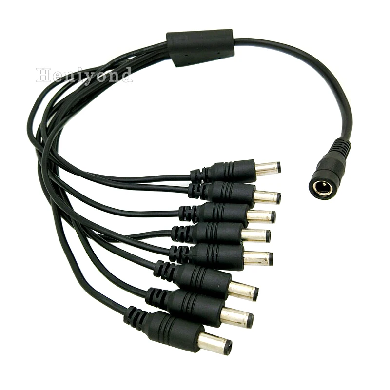 High quality 2PCS DC Power Splitter Adaptor Cable 5.5x2.1mm 1 Female Plug to 8 Male Jack for CCTV or LED Free Shipping High quality 2PCS DC Power Splitter Adaptor Cable 5.5x2.1mm 1 Female Plug to 8 Male Jack for CCTV or LED Free Shipping
