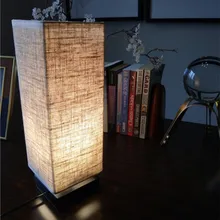 Скандинавские настольные лампы, современный простой льняной деревянный светодиодный светильник для спальни, Настольный светильник в китайском стиле, японский светильник для гостиной, Настольный светильник s