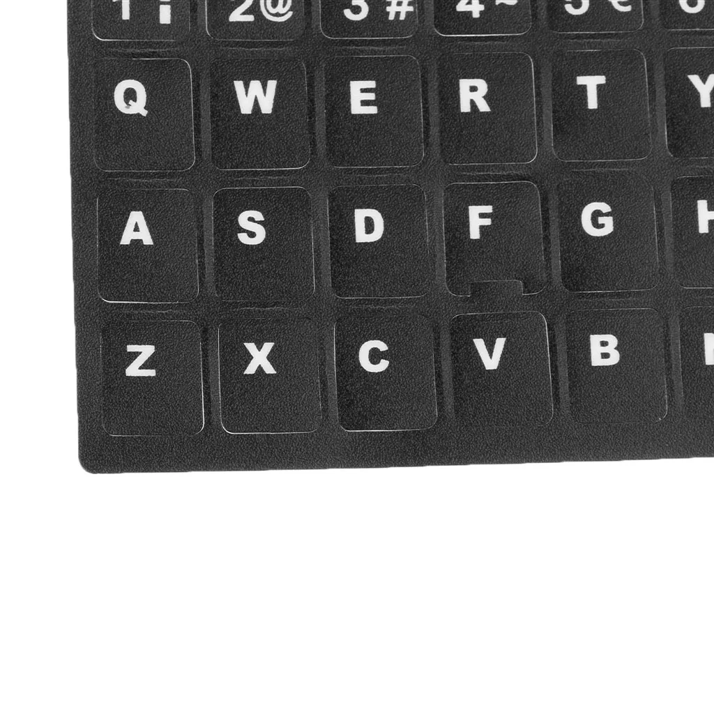 Spanish White Letters Keyboard Stickers Laptop Computer Protector Cover Film