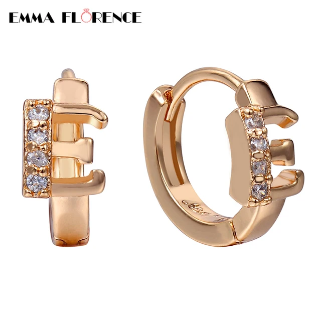 New Letter E Hoop Earrings Quality Last Shine With Clear Cz Aaa New Letter E Hoop Earrings Quality Last Shine With Clear Cz Aaa Cubic Zircon