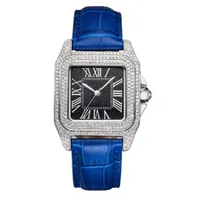 MATISSE Fashion Austria Crystal Bezel Leather Strap Buiness Women Lady Quartz Watch Wristwatch