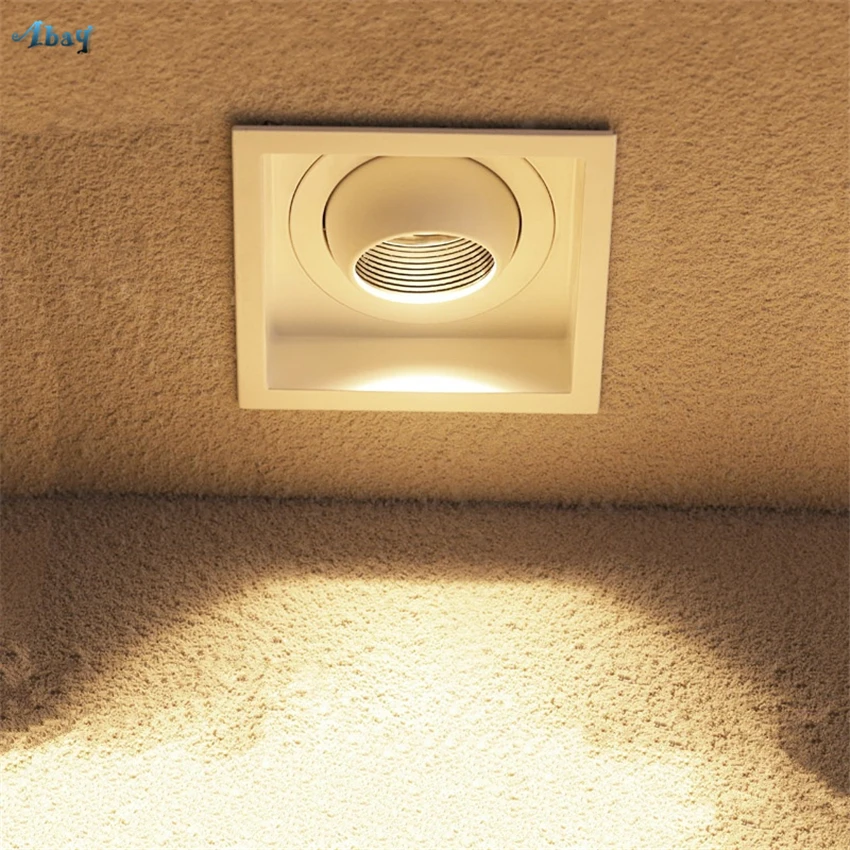 Bold Lamp White LED Lights Nordic Square Spotlight Single Head Dining Replaceable Light Source Living Room Aisle Fixtures | Лампы и