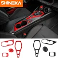 SHINEKA Innenleisten Set Für Chevrolet Camaro 2017 + Getriebe Panel Zigarre Leichter Vorne Tasse Halter Aufkleber für Camaro 2017 +|Innenformteile| -