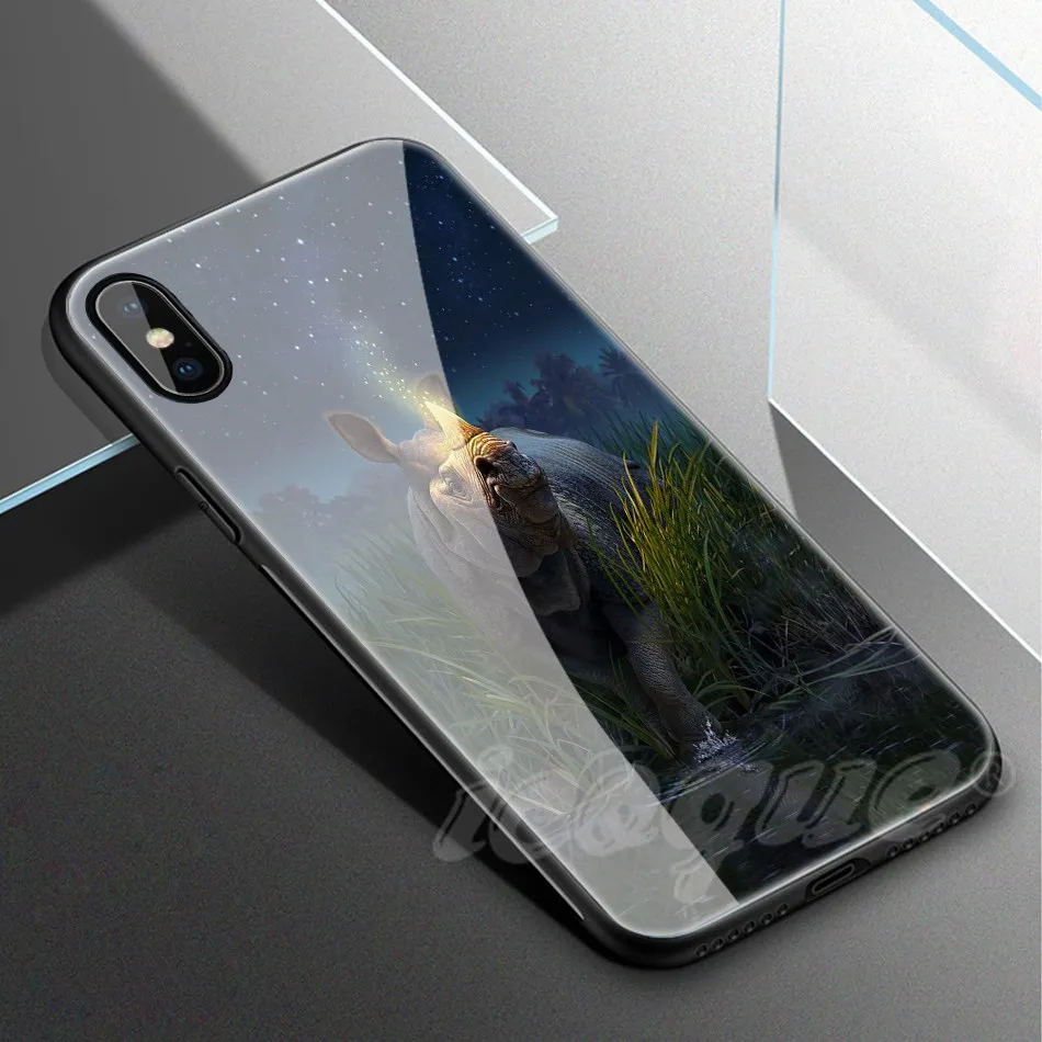 Animal Case for iPhone X 8 Plus Luxury iphonex Coque Glass Phone Cases for iPhone 8 Plus X 7 6s 6 Plus Case Silicone Cute Cover (22)