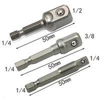 Chrome Vanadium Steel Socket Adapter Set Hex Shank 1/4″ 3/8″ 1/2″ Extension Drill Bits Bar Set Power Tools TF003
