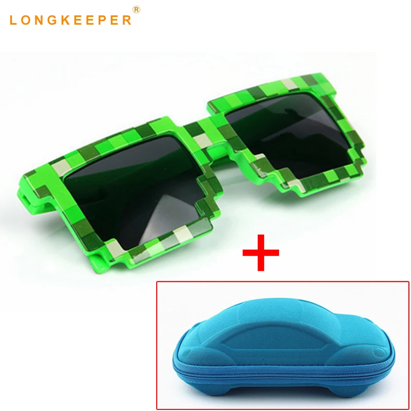 Очки Long Keeper My World пиксельные детские солнцезащитные очки мозаика для маленьких