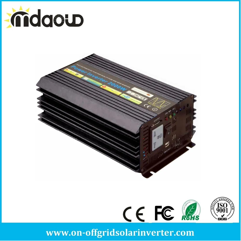 

2000W/ 12VDC TO 220V PURE SINE WAVE POWER INVERTER/PEAKING 4000 Free Shipping/ CABLES