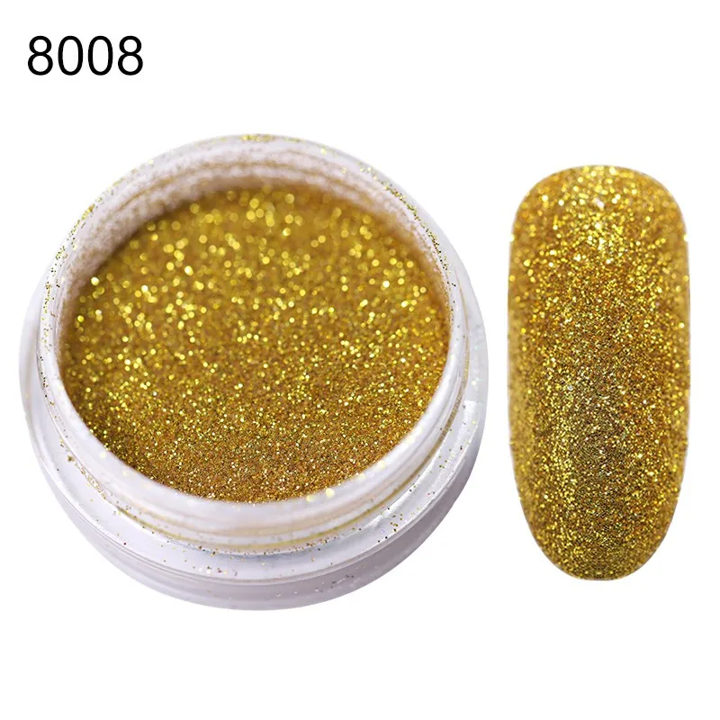 0.5g/box Chameleon Nail Powder Nail Art Decorations Shining Glitters Dust Nail Pigment Glitter Powder Black Base Needed - Цвет: 8008