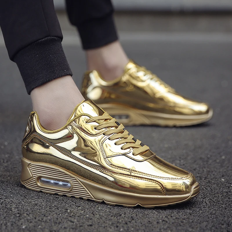 gold walking shoes