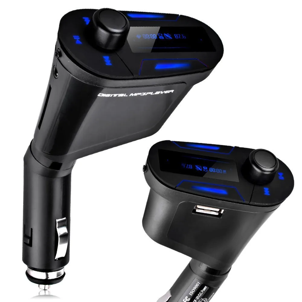 Высокое качество синий Автомобильный MP3-плеер музыкальный плеер Беспроводной fm-передатчик модулятор дистанционного Управление ЖК-дисплей USB+ SD MMC++ U диск Car Kit