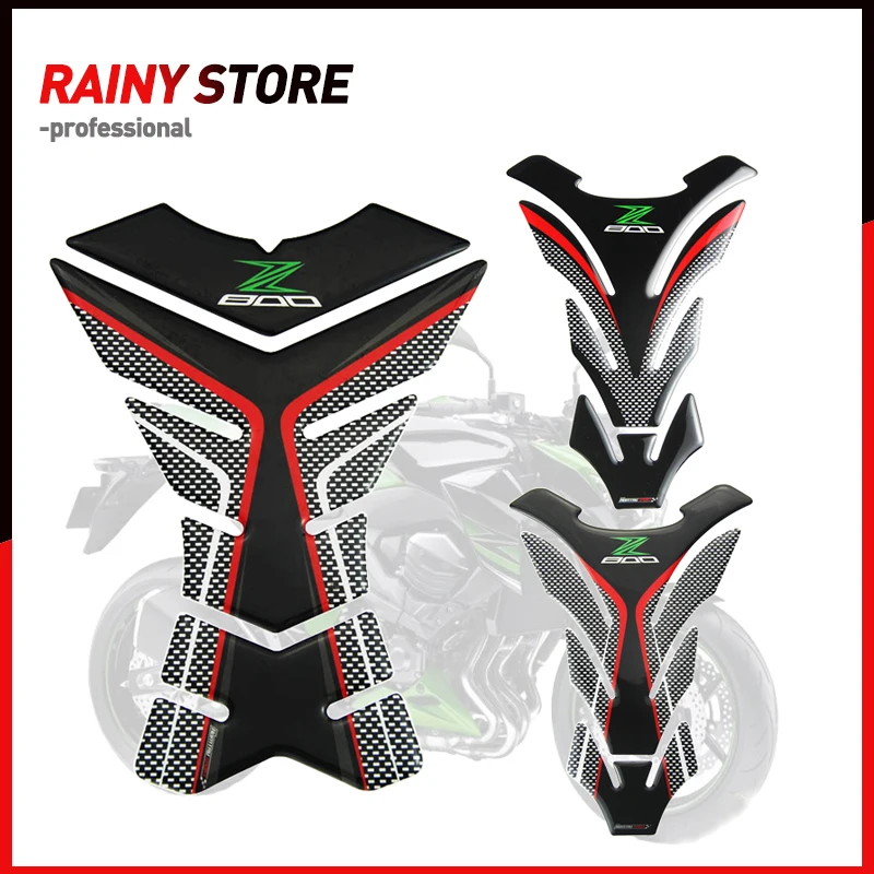 

3D Motorcycle Tank Pad Protector Decal Stickers Case for Kawasaki Z800 Z 800 Tankpad