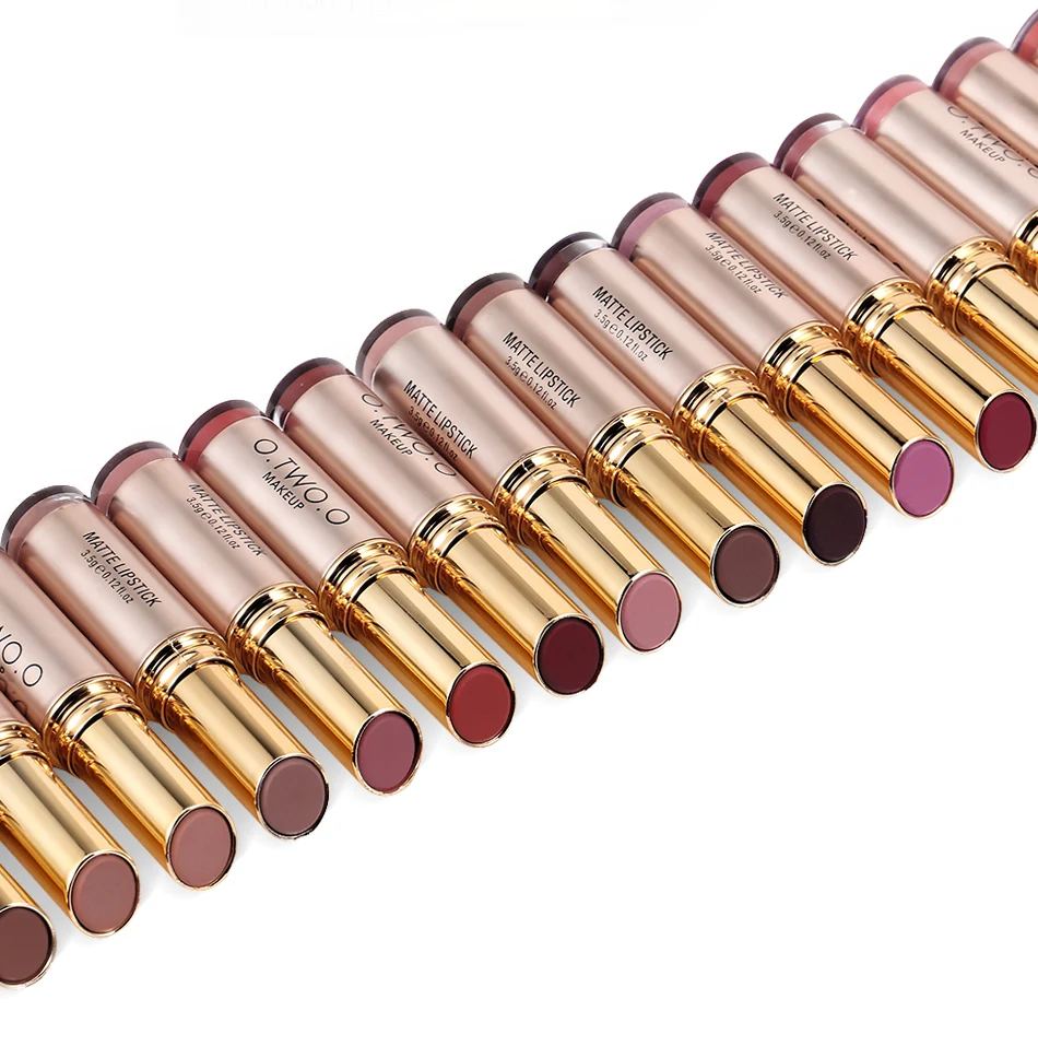 O.TWO.O Brand Makeup Lipstick Matte Organizer Popular 20 Colors Long Lasting Waterproof Nude Lipstick Matte Lip Cosmetics (9)