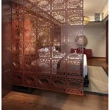 Старинный деревянный настенный креативный полый резной щит для комнат, подвесной экран, перегородка для комнаты, современный подвесной разделитель для комнаты