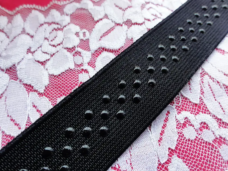 NEW 1" 25mm 5M/lot black silicone elastic gripper for riding sports