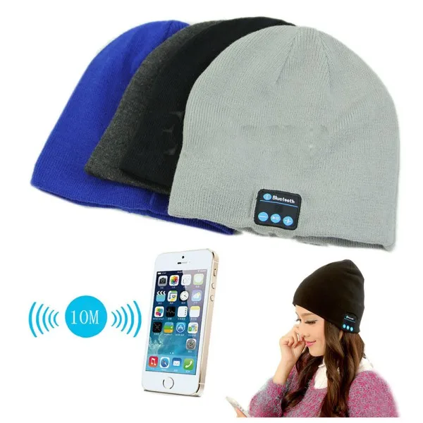 

1X Beanie Hat Wireless Bluetooth Talking Cap Headset Speaker For Smart Phone Free shipping