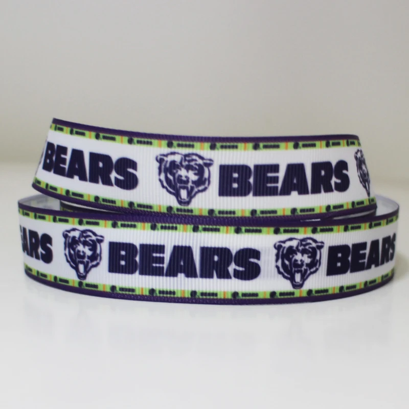 50 ярдов 7/8 &quot1&quot 1 5 &quot2&quot 3 &quot22 мм 25 38 75 футбольная команда печатная grosgrain лента