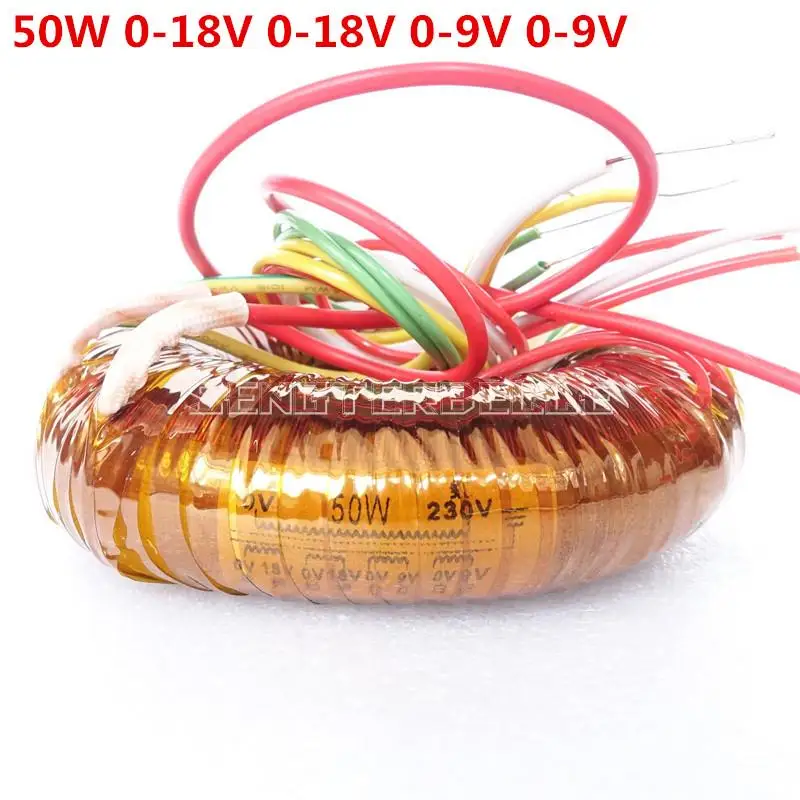 50 Вт 4N OFC o-тип аудио трансформеры для DAC Pre-amp AC18V-0-8V 0-9V | Электроника
