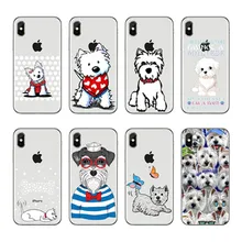 Encantador dos desenhos animados cao wetie Magro caso de telefone de silicone Macio Para iPhone 5 6 7 8 Plus Mais X XR Xmax