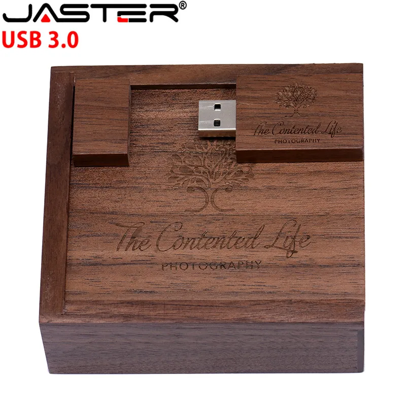 USB 3 0 (более 1 шт. бесплатный логотип) Деревянный usb + коробка флеш накопитель карта