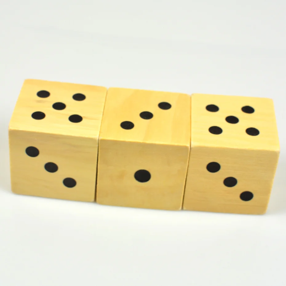 

High Quality 50mm Wooden Dice Cubes Digital Dice 5cm Wood Number Dices Adult Children Toy For Club/Party/Family DIY Games