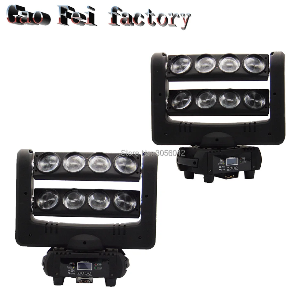 

2pcs/lot 8x10W 4IN1 RGBW Beam DMX Light Spider led moving head