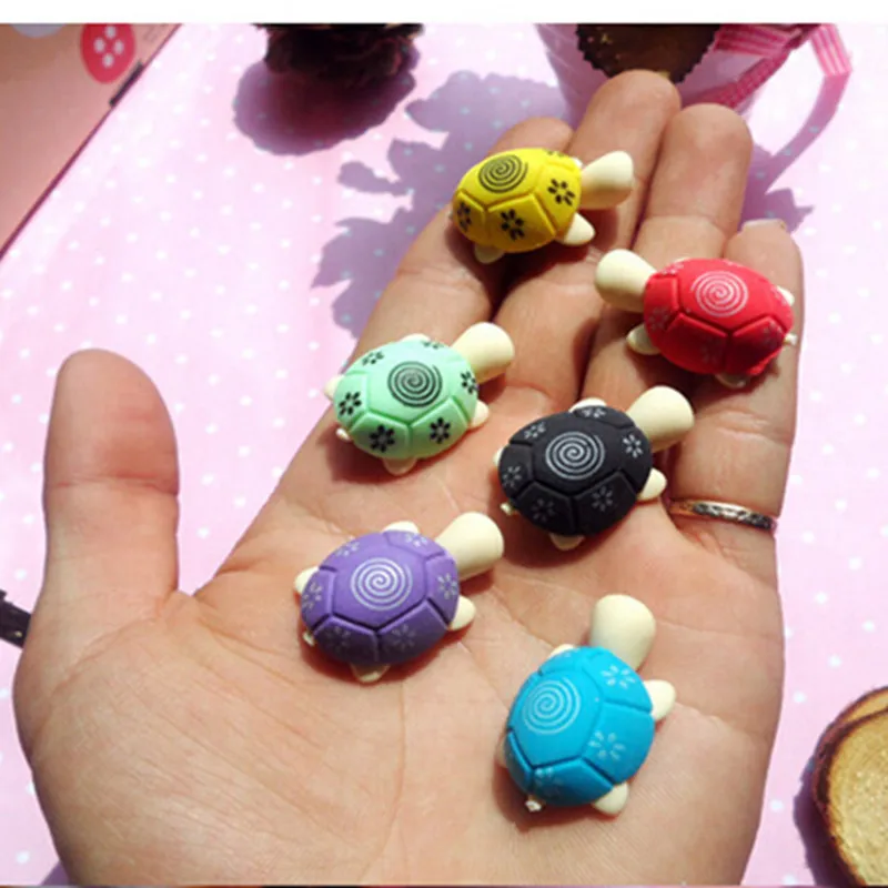 Buy 10 PCS Turtle Shaped Pencil Eraser For Kids