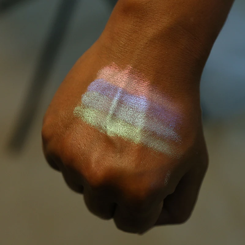 UCANBE Face Duo хромированный призматический хайлайтер набор свечения 4 цвета Экстра осветляющая пудра палитра макияж Радужный мерцающий хайлайтер