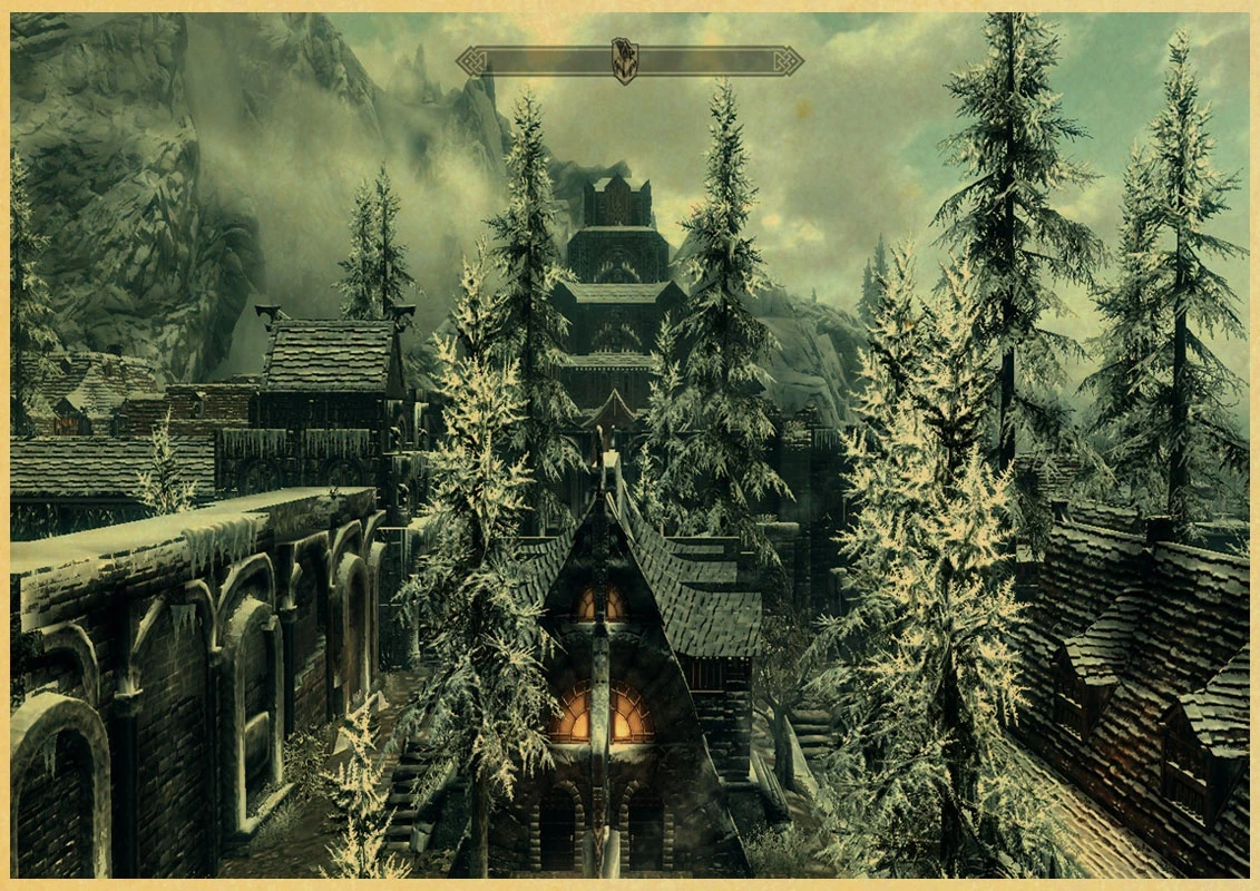 Ролевые игры The Elder Scrolls V Skyrim ролевые карты ретро постер винтажный настенный Декор для дома бара кафе для детской комнаты - Цвет: M020