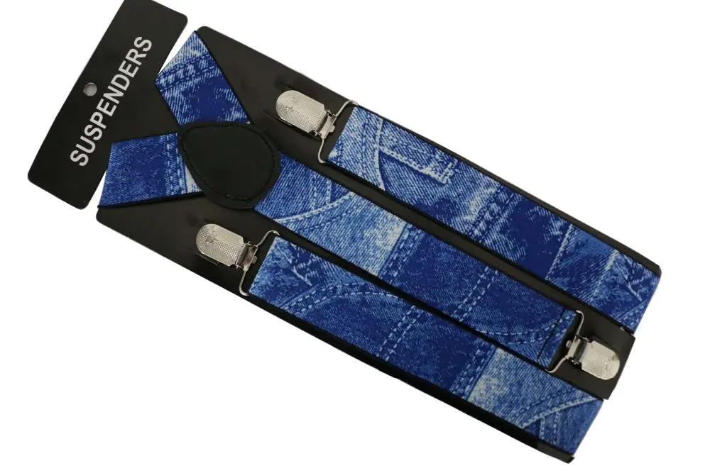 work suspenders 3.5cm Wide Adjustable 3 Clips Denim Braces For Mens Male