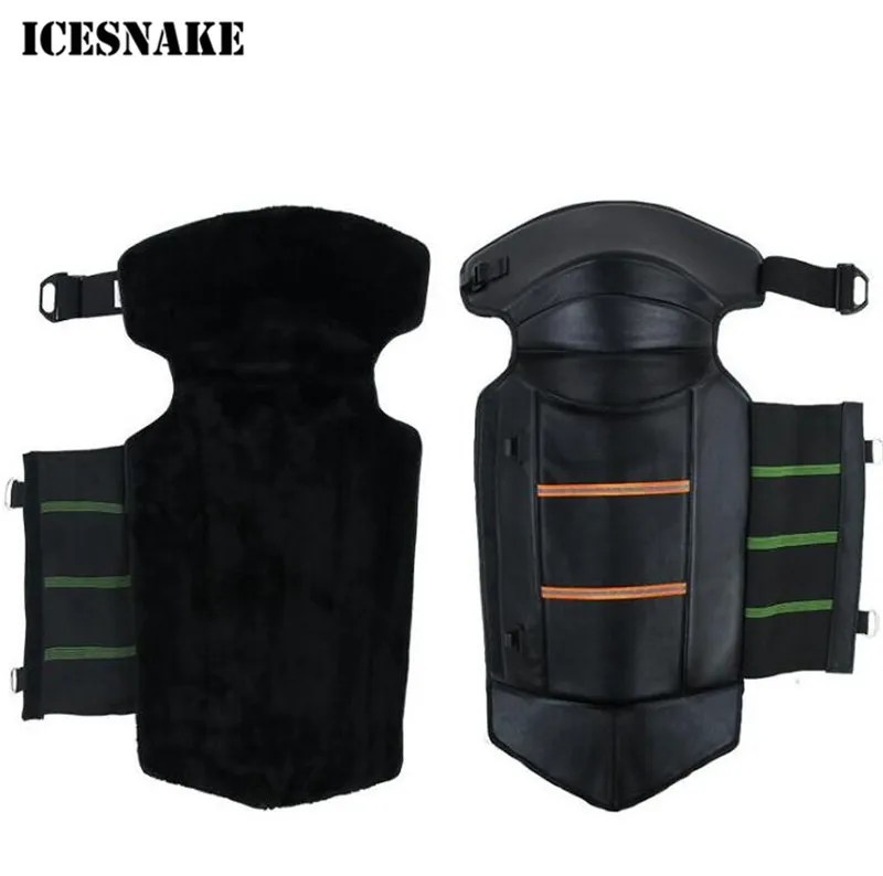 

ICESNAKE Leg Warmer Protector Bike Motorcycle Knee Protector Protective Half Leggings Covers Adjustable Strap Windproof Winter