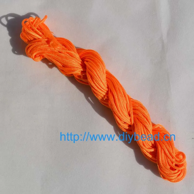 16 цветов, 1 рулон, 22 м, нейлоновый шнур, нить, китайский узел, макраме, трещотка, браслет, плетеная веревка, сделай сам, кисточки - Цвет: orange
