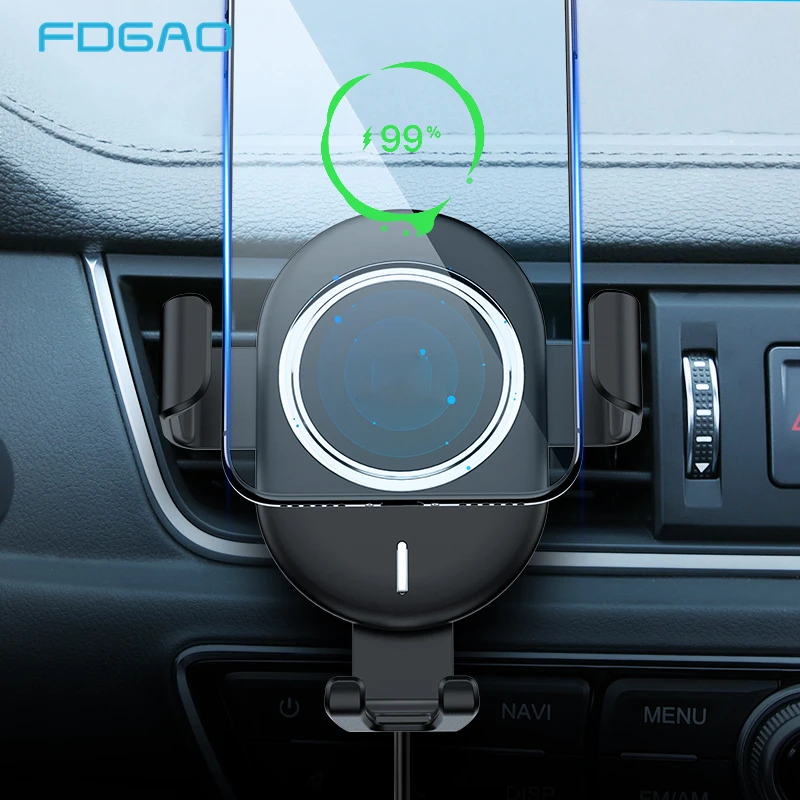 

FDGAO Fast Wireless Car Charger Gravity Mount Stand 10W Qi Quick Charging Air Vent Holder for iPhone XS XR X 8 Samsung S10 S9 S8