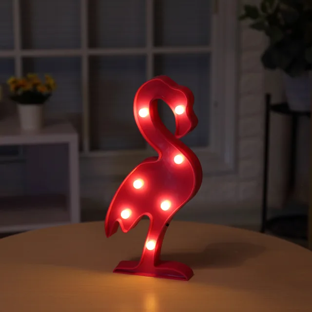 Battery Ed Led Table Lamp Design Ideas Kawaii Red Flamingo Night Lights Plastic 7 Led Table Lamp Kids Fashionable Battery Ed