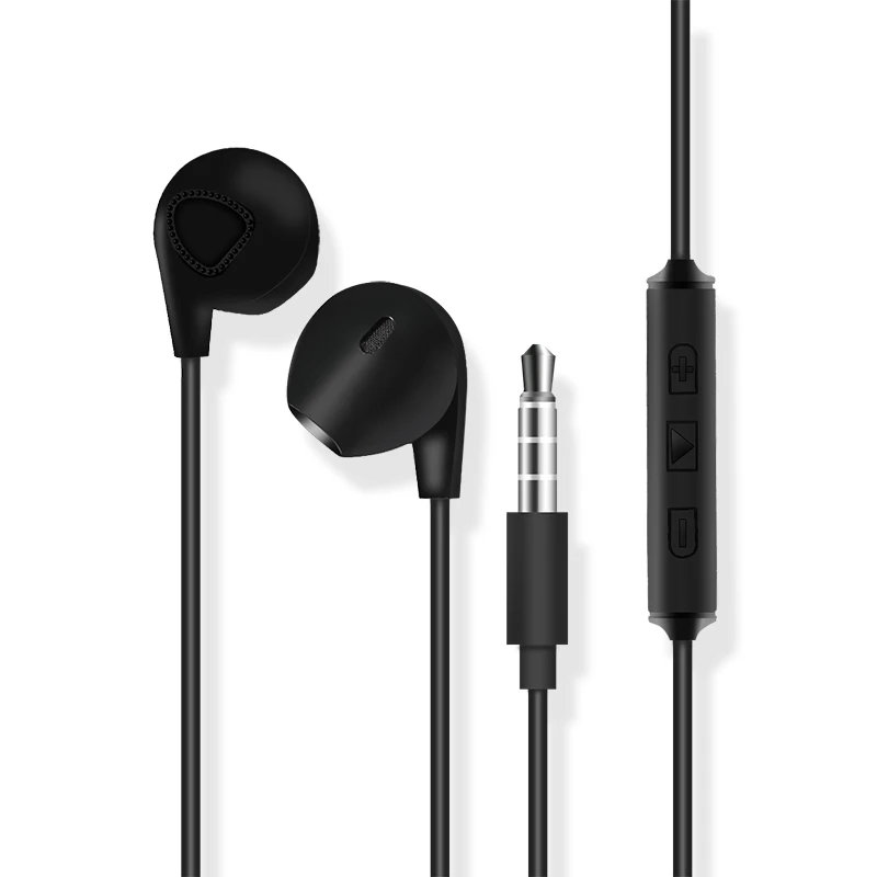 Проводные наушники в ухо гарнитура с микрофоном стерео Бас Звук 3,5 мм разъем наушники наушник для iPhone samsung Xiaomi 50 шт - Цвет: Black