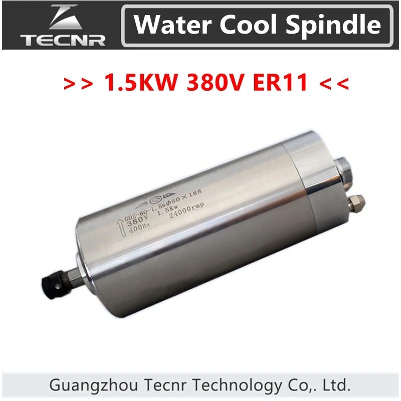 

1.5KW electric water cooled spindle motor 80MM 380V ER11 grind motor with 3 bearing precision 0.01MM