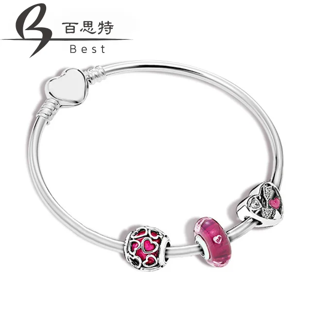

BEST 100% 925 Sterling Silver 1:1 Original At First Sight ZT0184 Stringed Bracelets Set Free Shipping
