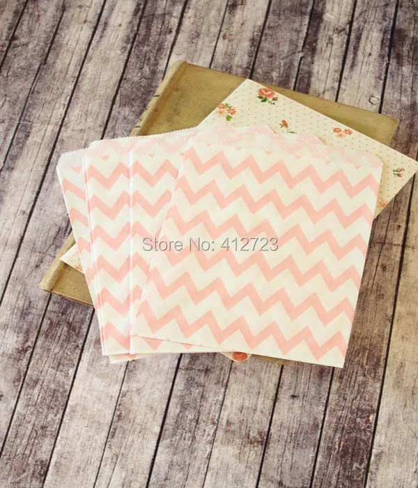 Light Pink Chevron Popcorn Bags Treat Paper Wedding Party Favor Light Pink Chevron Popcorn Bags Treat Paper Wedding Party Favor Kraft Cookie Candy Cake Biscuit Packaging Bag 50pcs In Gift Wring